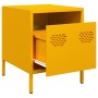 Mesita de noche acero amarillo mostaza 35x39x43,5 cm de , Mesitas de noche - Ref: Foro24-851250, Precio: 44,04 €, Descuento: %