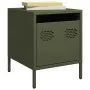 Mesita de noche acero verde oliva 35x39x43,5 cm de , Mesitas de noche - Ref: Foro24-851252, Precio: 58,46 €, Descuento: %