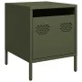 Mesita de noche acero verde oliva 35x39x43,5 cm de , Mesitas de noche - Ref: Foro24-851252, Precio: 58,46 €, Descuento: %
