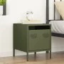 Mesita de noche acero verde oliva 35x39x43,5 cm de , Mesitas de noche - Ref: Foro24-851252, Precio: 58,46 €, Descuento: %