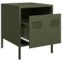 Mesita de noche acero verde oliva 35x39x43,5 cm de , Mesitas de noche - Ref: Foro24-851252, Precio: 58,46 €, Descuento: %
