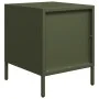 Mesita de noche acero verde oliva 35x39x43,5 cm de , Mesitas de noche - Ref: Foro24-851252, Precio: 58,46 €, Descuento: %