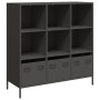 Aparador de acero negro 101,5x39x103,5 cm by , Sideboards - Ref: Foro24-851388, Price: 121,39 €, Discount: %