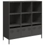 Aparador de acero negro 101,5x39x103,5 cm de , Aparadores - Ref: Foro24-851388, Precio: 120,29 €, Descuento: %