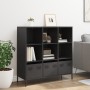 Aparador de acero negro 101,5x39x103,5 cm by , Sideboards - Ref: Foro24-851388, Price: 121,39 €, Discount: %