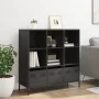 Aparador de acero negro 101,5x39x103,5 cm de , Aparadores - Ref: Foro24-851388, Precio: 120,29 €, Descuento: %