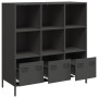 Aparador de acero negro 101,5x39x103,5 cm by , Sideboards - Ref: Foro24-851388, Price: 121,39 €, Discount: %