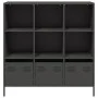 Aparador de acero negro 101,5x39x103,5 cm de , Aparadores - Ref: Foro24-851388, Precio: 120,29 €, Descuento: %