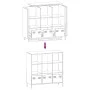 Aparador de acero negro 101,5x39x103,5 cm de , Aparadores - Ref: Foro24-851388, Precio: 120,29 €, Descuento: %