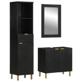 Juego de muebles de baño 3 pzas madera contrachapada negro de , Muebles de baño - Ref: Foro24-3309995, Precio: 316,49 €, Desc...