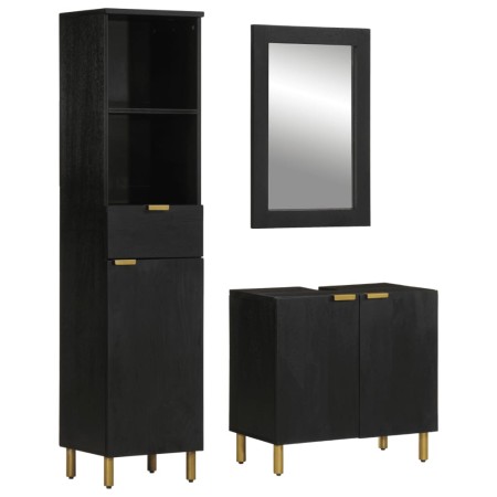 Juego de muebles de baño 3 pzas madera contrachapada negro by , Bathroom furniture - Ref: Foro24-3309995, Price: 316,49 €, Di...