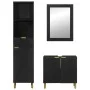 Juego de muebles de baño 3 pzas madera contrachapada negro von , Badezimmermöbel - Ref: Foro24-3309995, Preis: 300,09 €, Raba...
