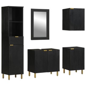 Juego de muebles de baño 5 pzas madera de ingeniería negro de , Muebles de baño - Ref: Foro24-3309997, Precio: 464,18 €, Desc...