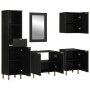 Juego de muebles de baño 5 pzas madera de ingeniería negro de , Muebles de baño - Ref: Foro24-3309997, Precio: 464,18 €, Desc...