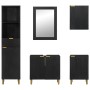 Juego de muebles de baño 5 pzas madera de ingeniería negro de , Muebles de baño - Ref: Foro24-3309997, Precio: 464,18 €, Desc...
