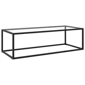Mesa de centro negra con vidrio templado 120x50x35 cm de vidaXL, Mesas de centro - Ref: Foro24-322883, Precio: 93,22 €, Descu...