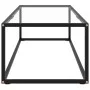 Black coffee table with tempered glass 120x50x35 cm by vidaXL, Coffee table - Ref: Foro24-322883, Price: 91,23 €, Discount: %