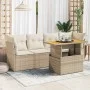 Juego de sofás jardín con cojines 5 pzas ratán sintético beige by , Garden sets - Ref: Foro24-3326879, Price: 378,22 €, Disco...