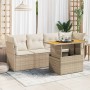 Juego de sofás jardín con cojines 5 pzas ratán sintético beige von , Gartensets - Ref: Foro24-3326879, Preis: 388,28 €, Rabat...