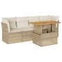 Juego de sofás jardín con cojines 5 pzas ratán sintético beige by , Garden sets - Ref: Foro24-3326879, Price: 378,22 €, Disco...