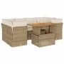 Set sofás de jardín 7 piezas y cojines ratán sintético beige von , Gartensets - Ref: Foro24-3326893, Preis: 530,73 €, Rabatt: %