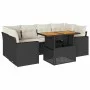 Set de sofás de jardín 7 pzas con cojines ratán sintético negro von , Gartensets - Ref: Foro24-3327003, Preis: 482,73 €, Raba...