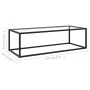 Black coffee table with tempered glass 120x50x35 cm by vidaXL, Coffee table - Ref: Foro24-322883, Price: 91,23 €, Discount: %