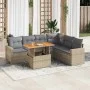 Set sofás de jardín 7 piezas y cojines ratán sintético beige by , Garden sets - Ref: Foro24-3327048, Price: 535,22 €, Discoun...