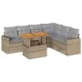 Set sofás de jardín 7 piezas y cojines ratán sintético beige by , Garden sets - Ref: Foro24-3327048, Price: 535,22 €, Discoun...