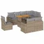 Set de sofás de jardín con cojines 9 pzas ratán sintético beige by , Garden sets - Ref: Foro24-3327055, Price: 721,93 €, Disc...
