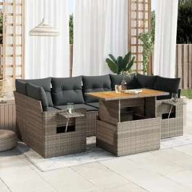 Set de sofás de jardín 7 pzas con cojines ratán sintético gris by , Garden sets - Ref: Foro24-3327119, Price: 494,66 €, Disco...