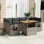 Set de sofás de jardín 7 pzas con cojines ratán sintético gris von , Gartensets - Ref: Foro24-3327119, Preis: 494,66 €, Rabat...