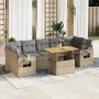 Set de sofás de jardín y cojines 8 piezas ratán sintético beige by , Garden sets - Ref: Foro24-3327125, Price: 580,72 €, Disc...