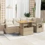 Juego de sofás jardín con cojines 6 pzas ratán sintético beige by , Garden sets - Ref: Foro24-3327152, Price: 518,69 €, Disco...