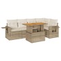 Juego de sofás jardín con cojines 6 pzas ratán sintético beige by , Garden sets - Ref: Foro24-3327152, Price: 504,45 €, Disco...
