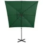 Cantilever parasol with pole and LED lights 250 cm green by vidaXL, Umbrellas - Ref: Foro24-312321, Price: 113,86 €, Discount: %