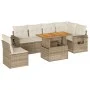 Set sofás de jardín 7 piezas y cojines ratán sintético beige de , Conjuntos de jardín - Ref: Foro24-3327159, Precio: 561,88 €...