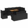Set de sofás de jardín con cojines 9 pzas ratán sintético negro by , Garden sets - Ref: Foro24-3327387, Price: 697,02 €, Disc...