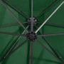 Sombrilla voladiza con poste y luces LED 250 cm verde de vidaXL, Sombrillas - Ref: Foro24-312321, Precio: 114,77 €, Descuento: %