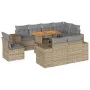 Set de sofás de jardín con cojines 9 pzas ratán sintético beige by , Garden sets - Ref: Foro24-3327391, Price: 738,16 €, Disc...