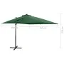 Cantilever parasol with pole and LED lights 250 cm green by vidaXL, Umbrellas - Ref: Foro24-312321, Price: 113,86 €, Discount: %