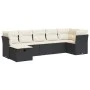 Set de sofás de jardín 7 pzas con cojines ratán sintético negro by , Garden sets - Ref: Foro24-3325302, Price: 419,66 €, Disc...