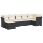 Set de sofás de jardín 7 pzas con cojines ratán sintético negro by , Garden sets - Ref: Foro24-3325302, Price: 423,12 €, Disc...
