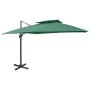 Cantilever parasol with double green roof 300x300 cm by vidaXL, Umbrellas - Ref: Foro24-312370, Price: 268,14 €, Discount: %