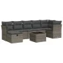 Set de sofás de jardín y cojines 8 piezas ratán sintético gris by , Garden sets - Ref: Foro24-3325316, Price: 465,92 €, Disco...