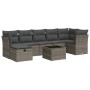 Set de sofás de jardín y cojines 8 piezas ratán sintético gris by , Garden sets - Ref: Foro24-3325316, Price: 472,80 €, Disco...