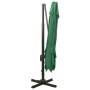Sombrilla voladiza con doble techo verde 300x300 cm de vidaXL, Sombrillas - Ref: Foro24-312370, Precio: 268,39 €, Descuento: %
