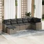 Set de sofás de jardín 7 pzas con cojines ratán sintético gris by , Garden sets - Ref: Foro24-3325406, Price: 437,94 €, Disco...