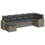 Set de sofás de jardín 7 pzas con cojines ratán sintético gris by , Garden sets - Ref: Foro24-3325406, Price: 437,94 €, Disco...