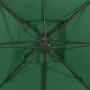 Sombrilla voladiza con doble techo verde 300x300 cm de vidaXL, Sombrillas - Ref: Foro24-312370, Precio: 268,39 €, Descuento: %